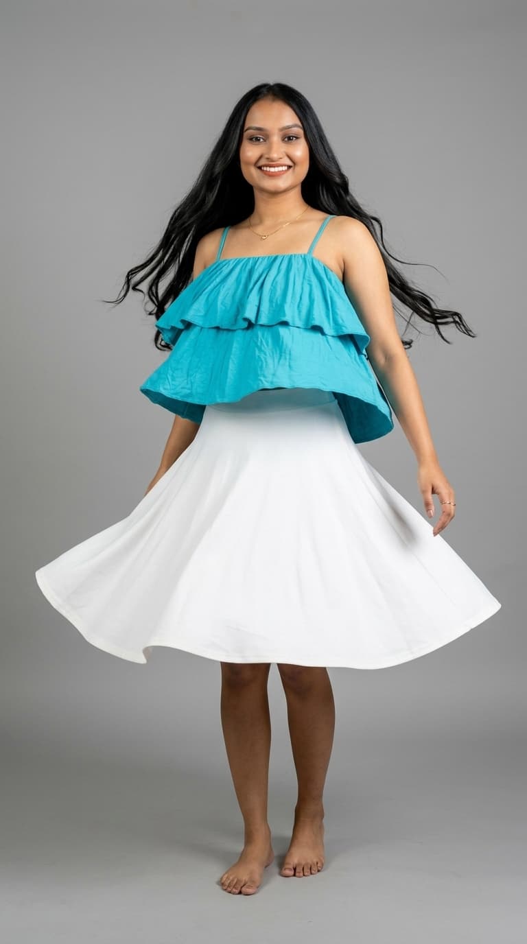 Layered Ruffle Cami Top – view 1